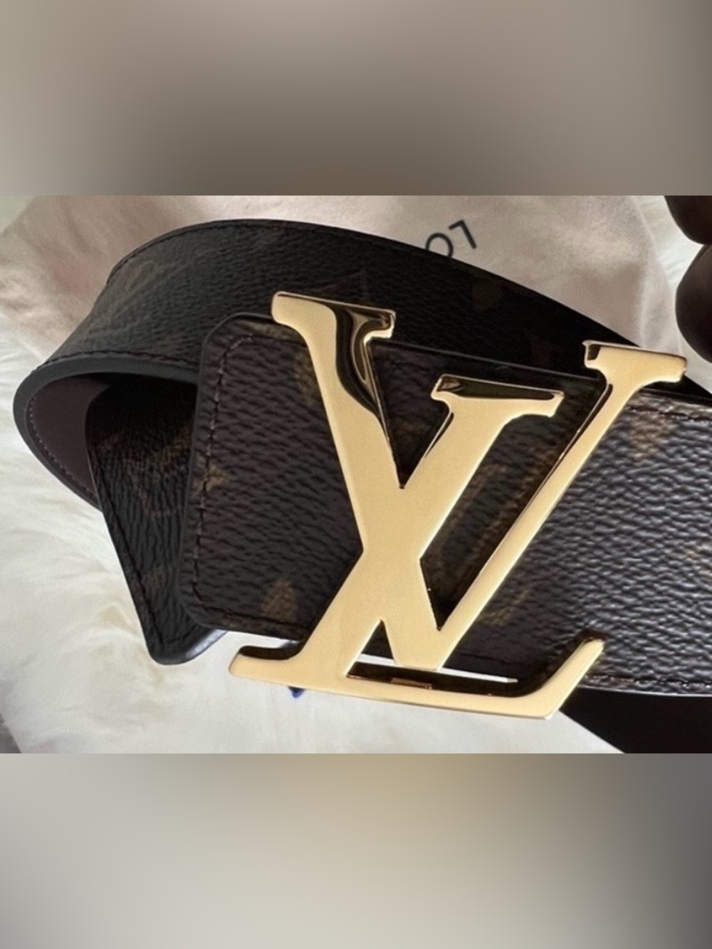 Authentic Louis Vuitton Monogram Initiales 40mm Reversible Belt Size 110cm/44" - Picture 7 of 15